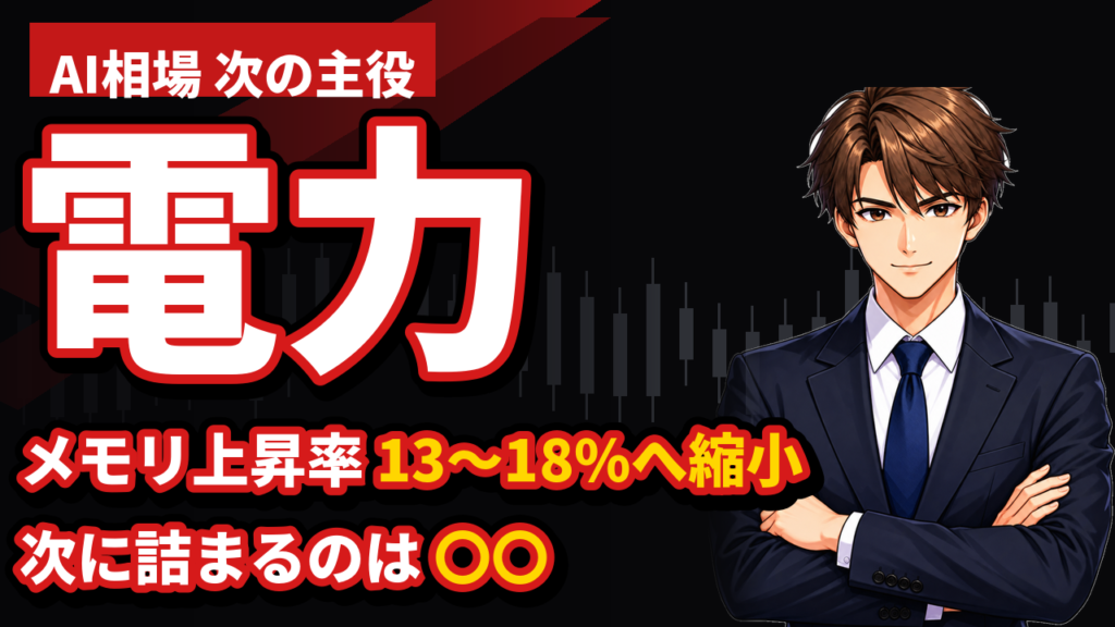 電力不足で伸びる銘柄3選【2026年9月版】AI相場の次の主役を「株価2倍の式」で検証