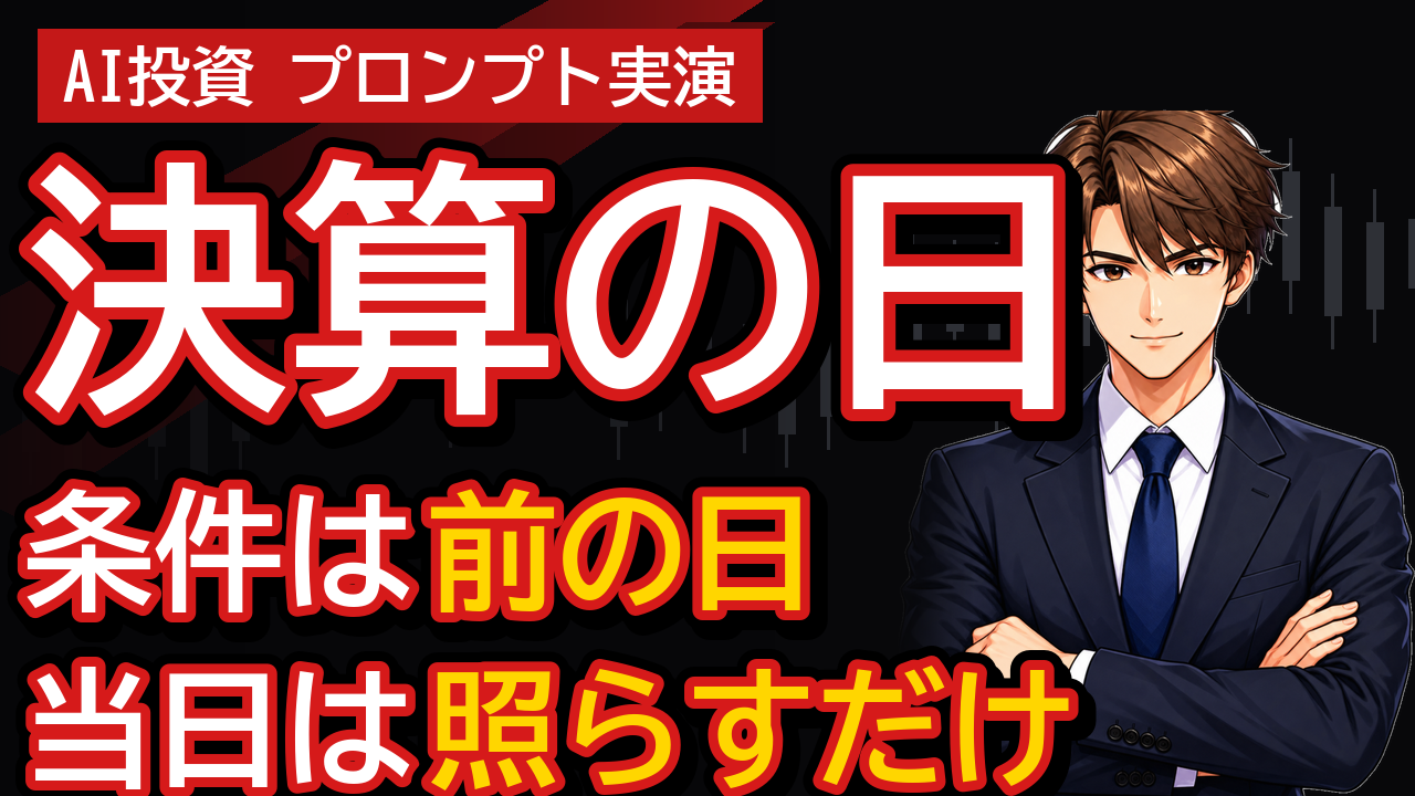 決算発表の日に持ち続けるか減らすか決める手順|AIに決めさせず先に条件を書くプロンプト